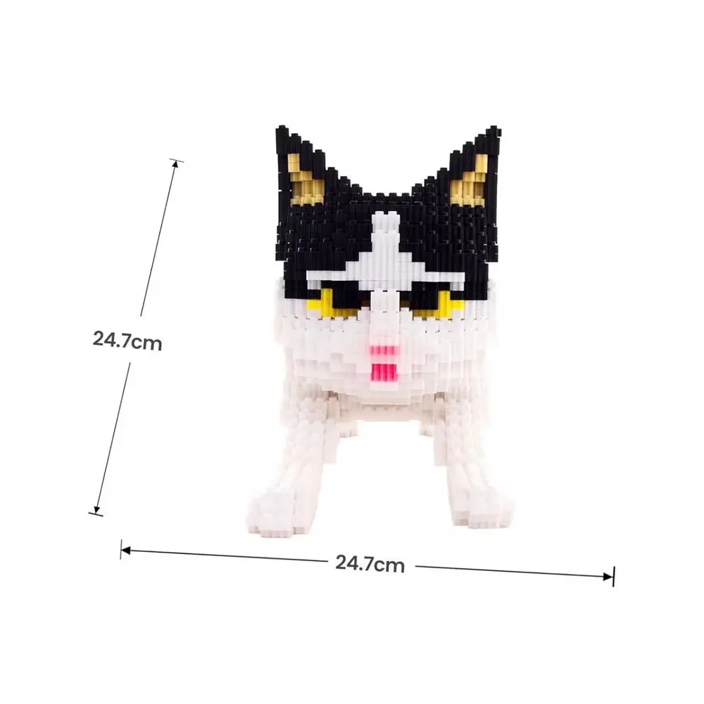 4800pc Tuxedo Cat Micro Building Block Set Cat Lover Gift NIB